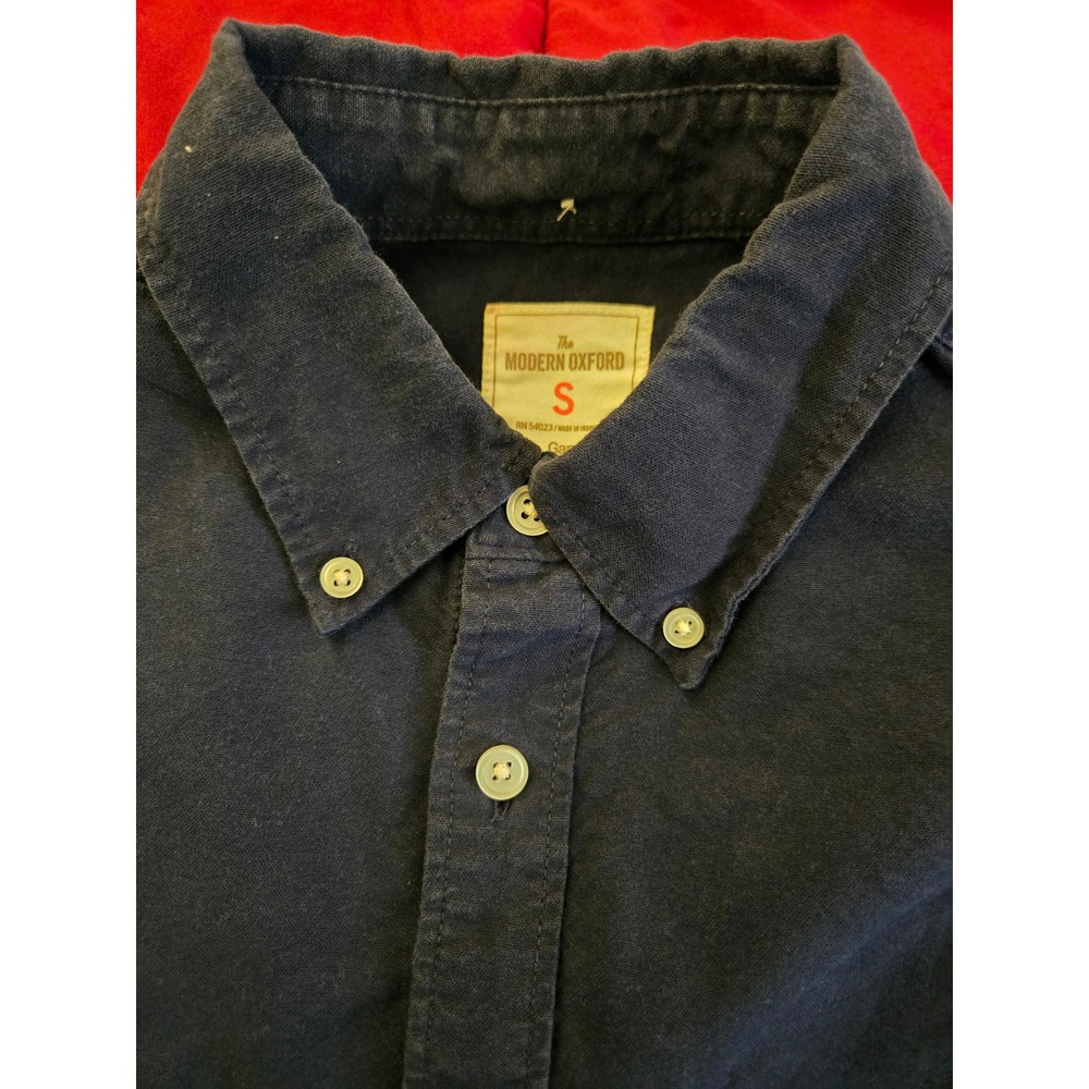 GAP | The Modern Oxford Men's Navy Long Sleeve Button-Down Shirt Size S